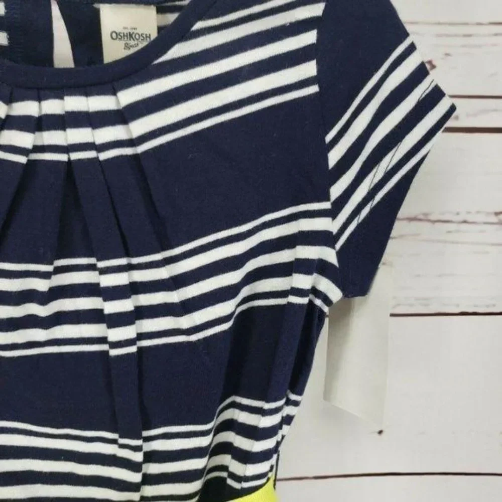 Oshkosh B'Gosh 3T Toddler Navy Blue sailor Striped‎ dress
